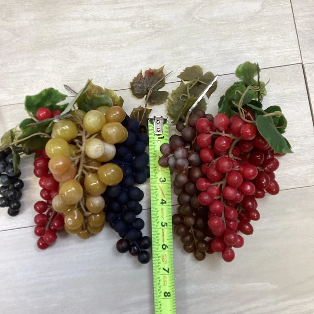 7 Vintage Artificial Grape Cluster Decor